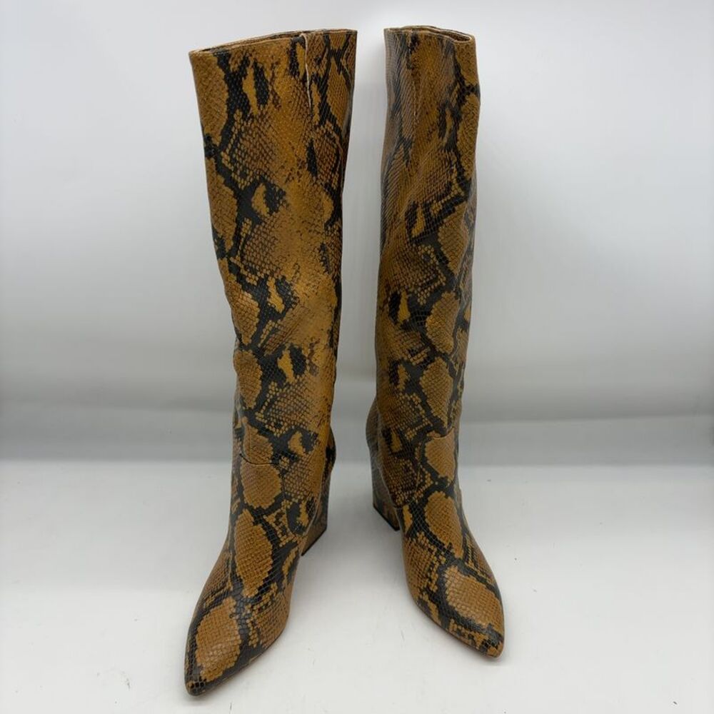 Loeffler Randall Snake-Print Knee Boots